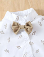 Conjunto formal cafe 2 piezas verano