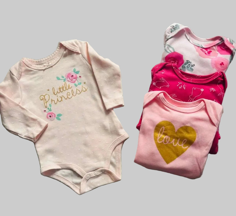 Set de 4 body Love rosado