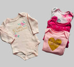 Set de 4 bodies Love rosado