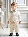 Conjunto formal cafe 3 piezas Bebe