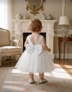 Vestido blanco con perlas