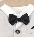 Formal bebe gris verano 4 piezas
