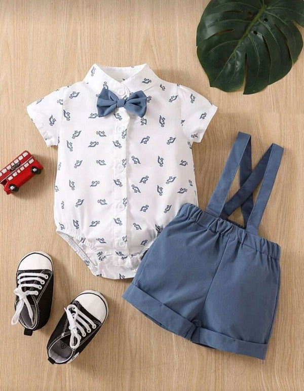 Conjunto formal celeste  2 piezas verano