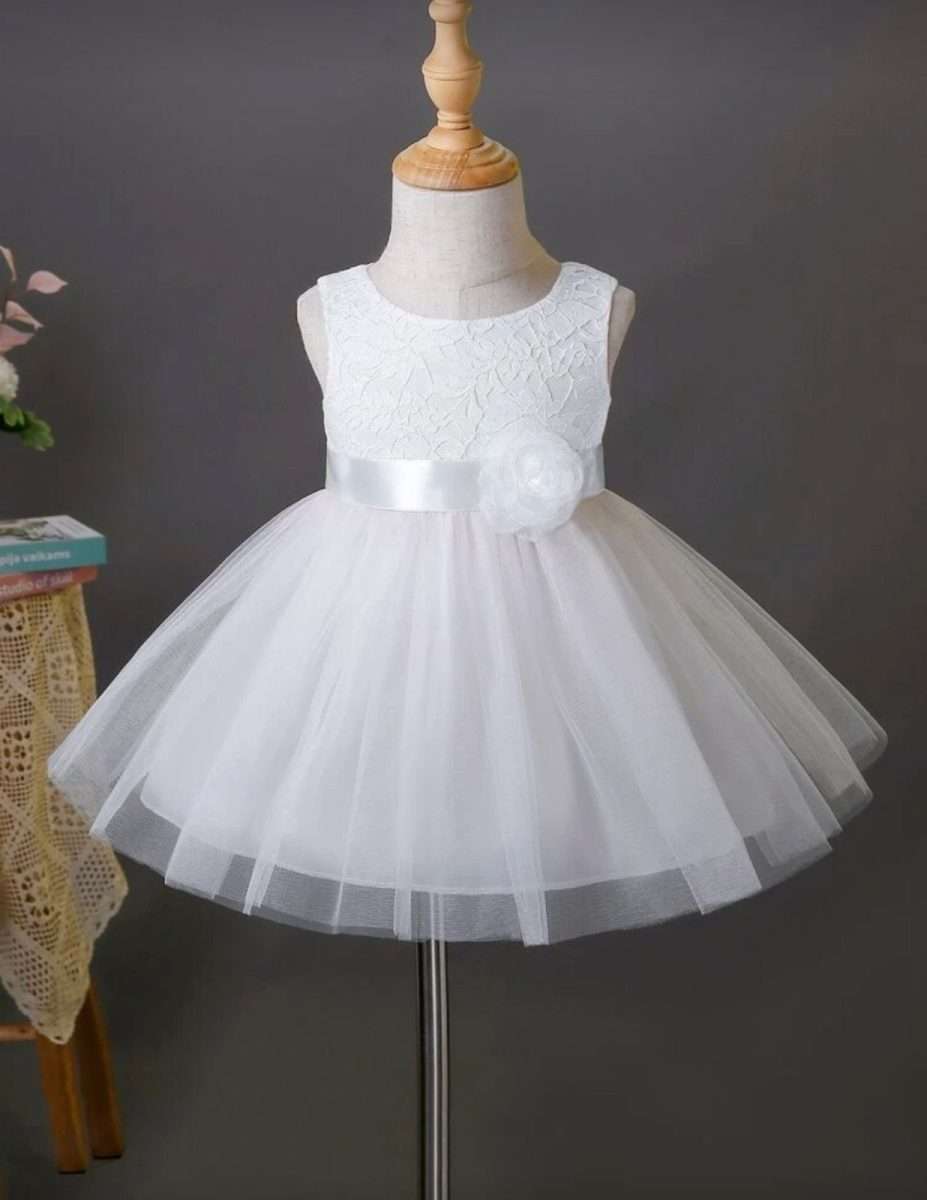 Vestido rosa blanca bebe