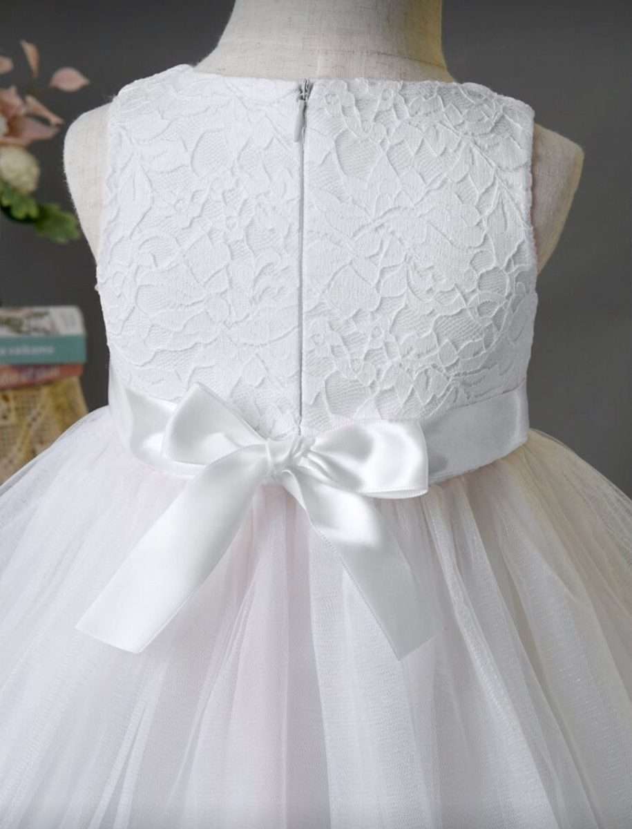 Vestido rosa blanca bebe