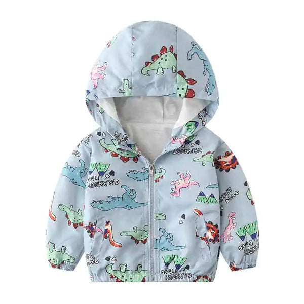 Chaqueta Cortaviento  niño Dino celeste
