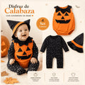 Disfraz de calabaza con sombrero de bebé