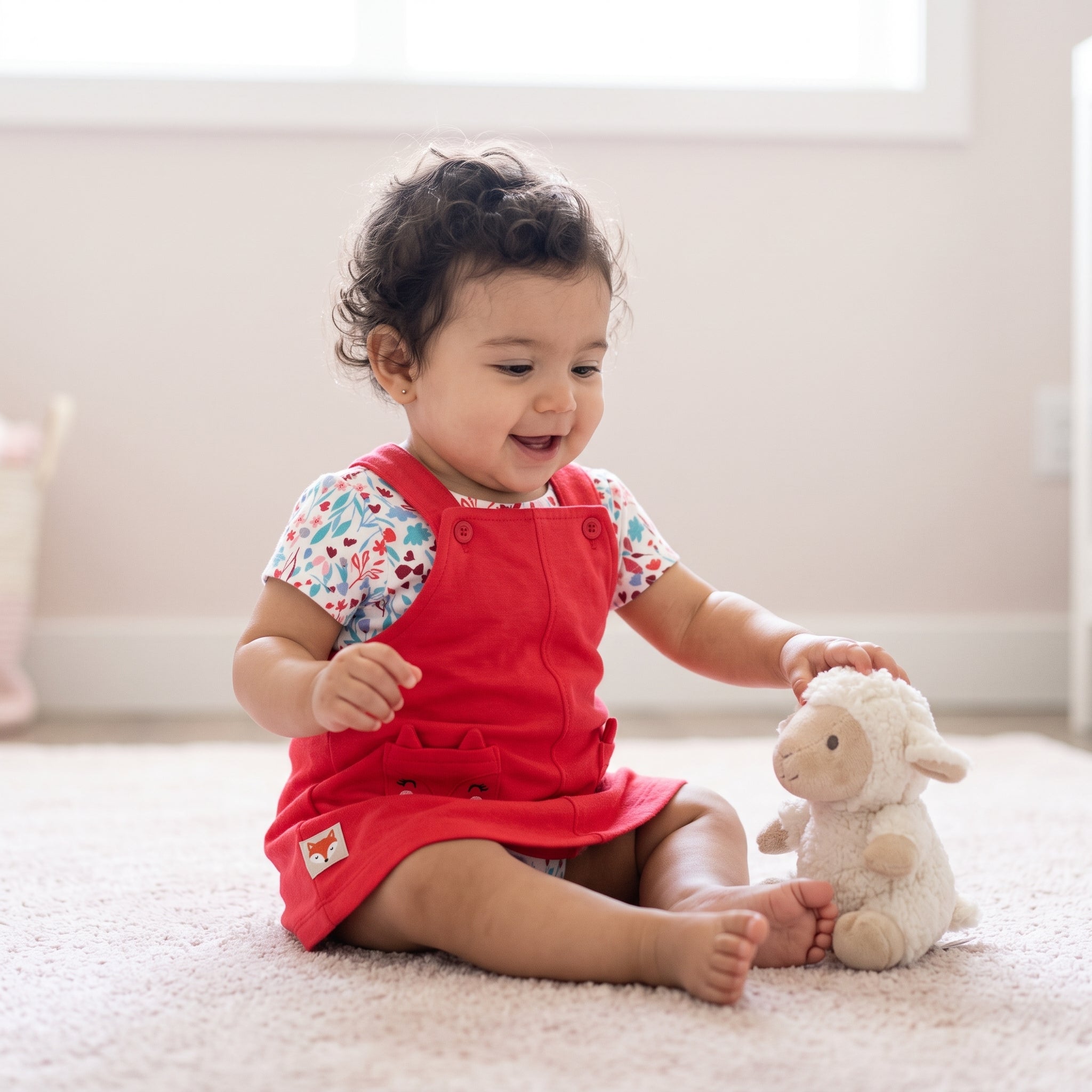 Studio photo of Jardinera Falda + Polera Algodón bebe in lifestyle