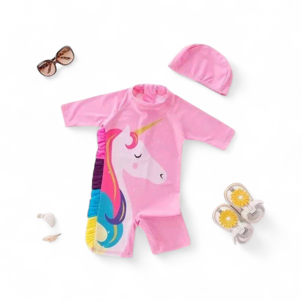 Traje de baño Unicornio rosa